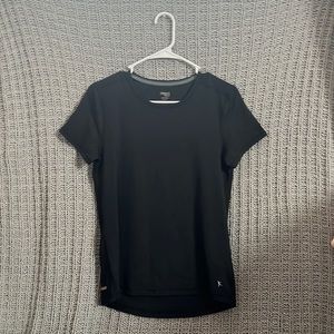 Woman’s size small plain black t-shirt dry fit with mesh back side